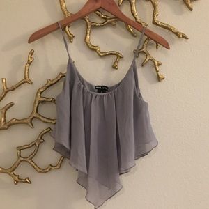 Great Light Gray Crop Top